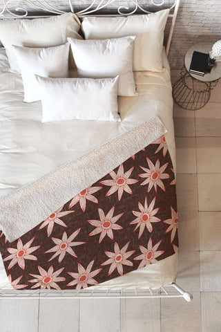 Sharon Turner sema brown Fleece Throw Blanket