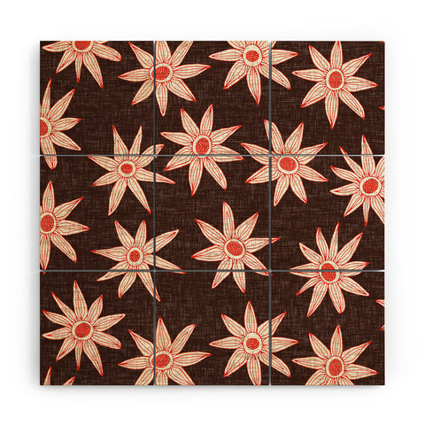 Sharon Turner sema brown Wood Wall Mural
