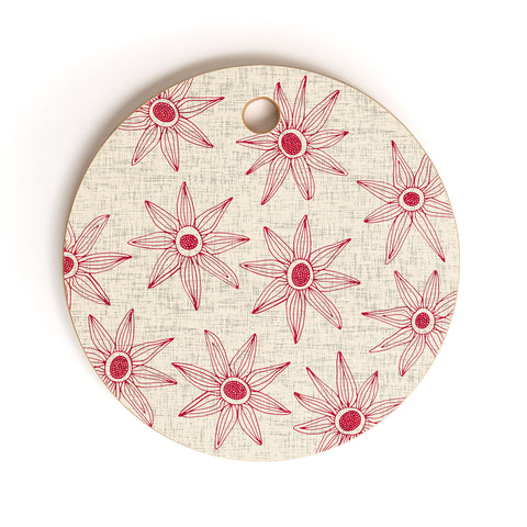 Sharon Turner sema cream Cutting Board Round