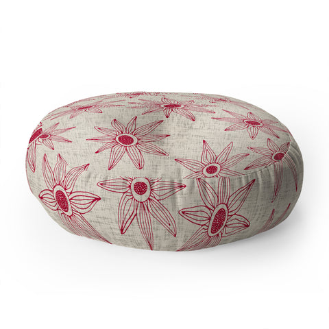 Sharon Turner sema cream Floor Pillow Round