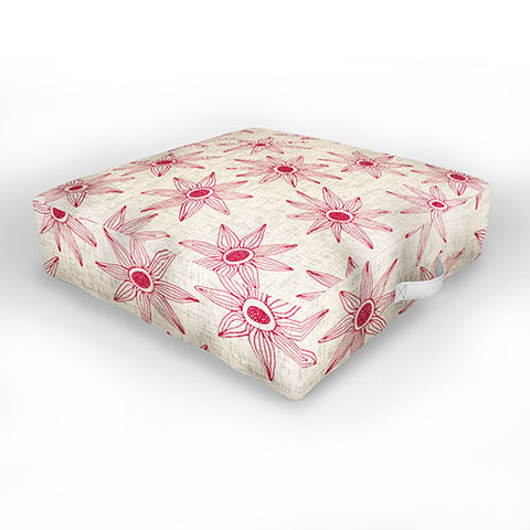 Sharon Turner sema cream Outdoor Floor Cushion