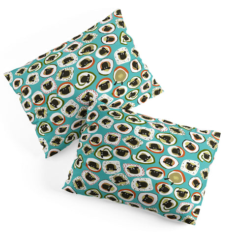 Sharon Turner sheep sushi blue Pillow Shams