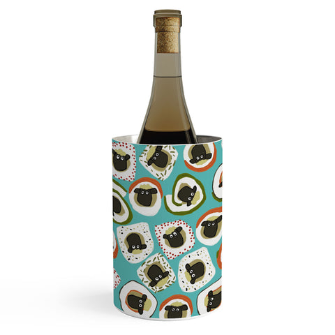 Sharon Turner sheep sushi blue Wine Chiller