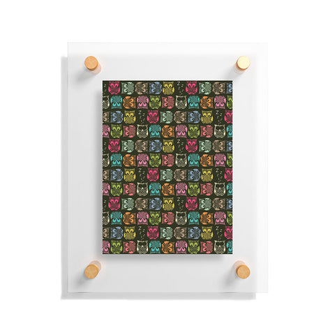 Sharon Turner Sherbet Owls Floating Acrylic Print