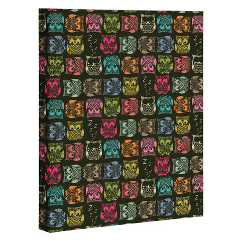 Sharon Turner Sherbet Owls Art Canvas