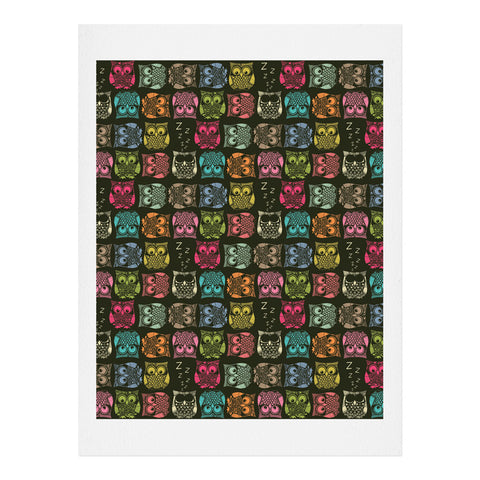 Sharon Turner Sherbet Owls Art Print