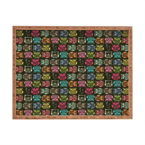 Sharon Turner Sherbet Owls Rectangular Tray