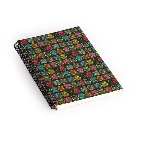 Sharon Turner Sherbet Owls Spiral Notebook