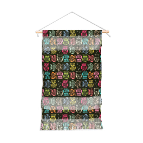 Sharon Turner Sherbet Owls Wall Hanging Portrait