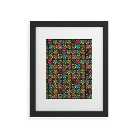 Sharon Turner Sherbet Owls Framed Art Print