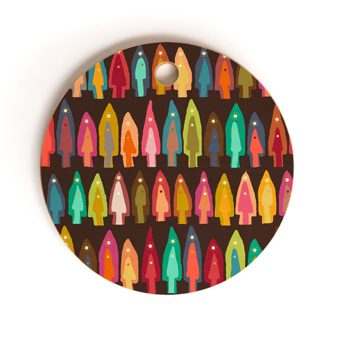 Sharon Turner Shirish trees Cutting Board Round