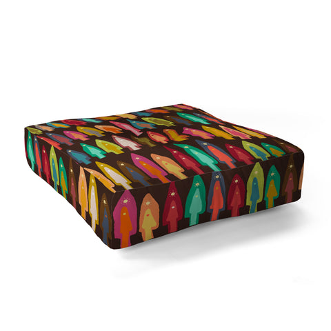 Sharon Turner Shirish trees Floor Pillow Square