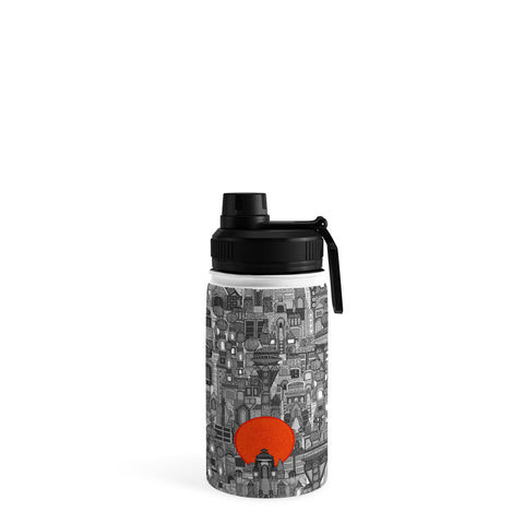 Sharon Turner space city red sun Water Bottle
