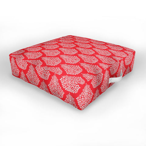 Sharon Turner Spirit Red Outdoor Floor Cushion