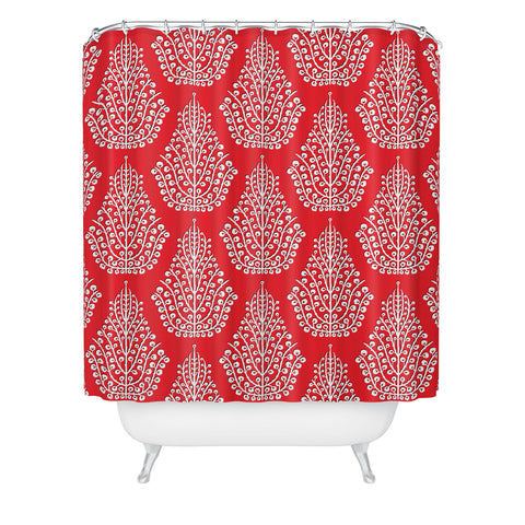 Sharon Turner Spirit Red Shower Curtain