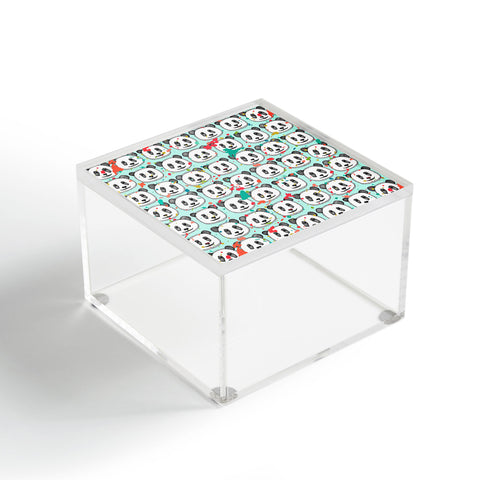 Sharon Turner splatter pop panda cookies mint Acrylic Box