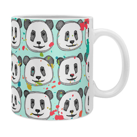 Sharon Turner splatter pop panda cookies mint Coffee Mug
