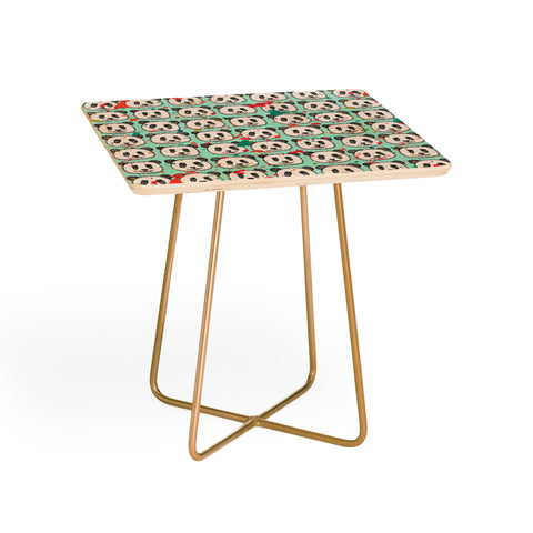 Sharon Turner splatter pop panda cookies mint Side Table