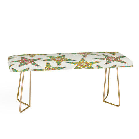 Sharon Turner starfish flowers off white Bench