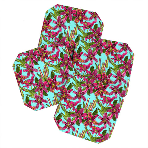 Sharon Turner Stargazer Lilies Coaster Set