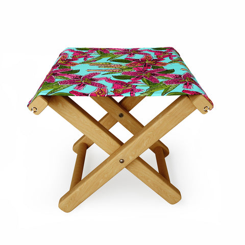 Sharon Turner Stargazer Lilies Folding Stool