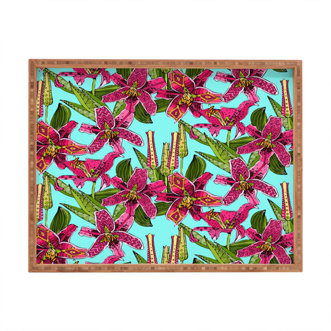 Sharon Turner Stargazer Lilies Rectangular Tray