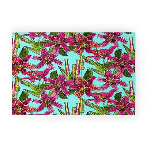 Sharon Turner Stargazer Lilies Welcome Mat