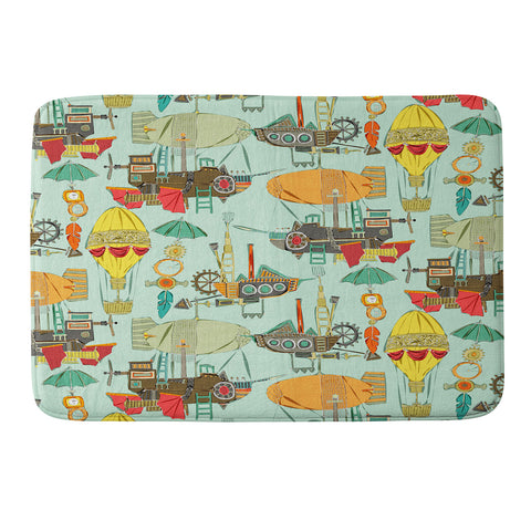 Sharon Turner steampunk sky Memory Foam Bath Mat