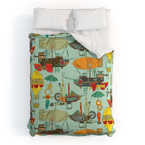 Sharon Turner steampunk sky Comforter