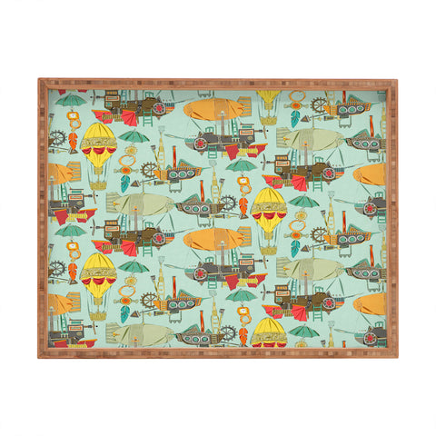 Sharon Turner steampunk sky Rectangular Tray