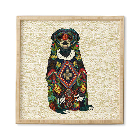 Sharon Turner sun bear geo almond Framed Wall Art