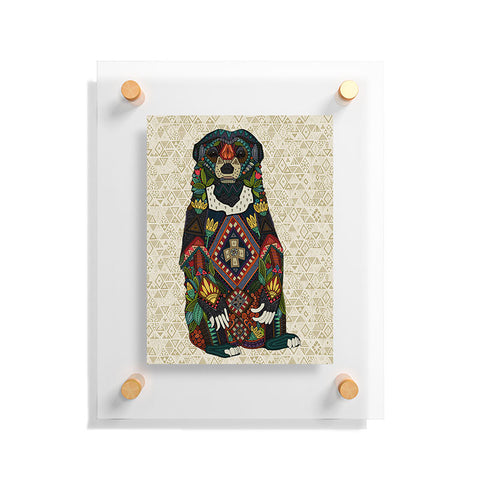 Sharon Turner sun bear geo almond Floating Acrylic Print