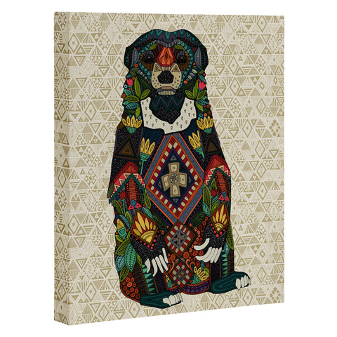 Sharon Turner sun bear geo almond Art Canvas