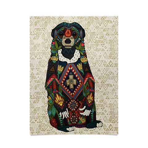 Sharon Turner sun bear geo almond Poster