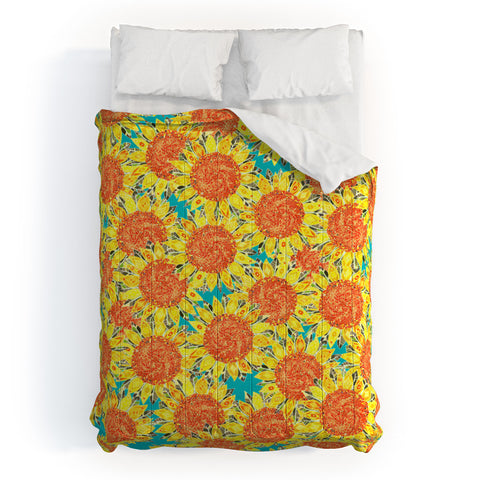 Sharon Turner Sunflower Field Comforter