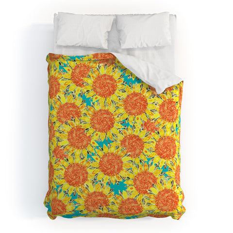 Sharon Turner Sunflower Field Duvet Cover