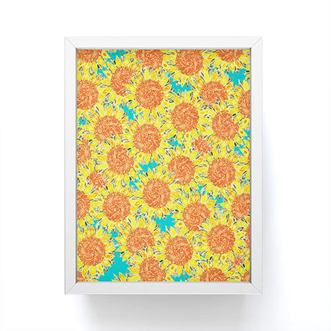 Sharon Turner Sunflower Field Framed Mini Art Print