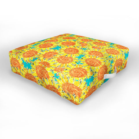 Sharon Turner Sunflower Field Outdoor Floor Cushion