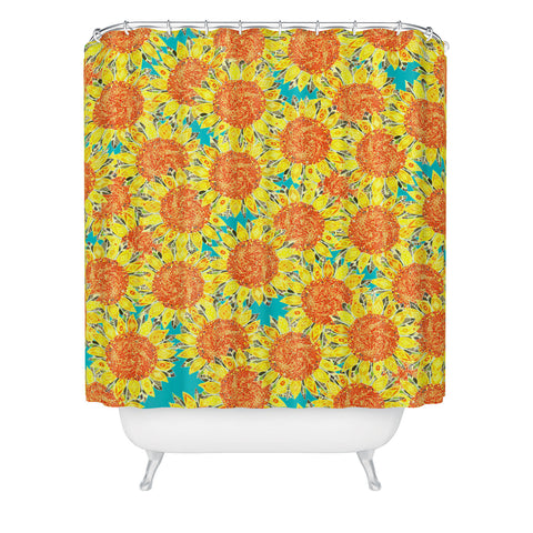 Sharon Turner Sunflower Field Shower Curtain
