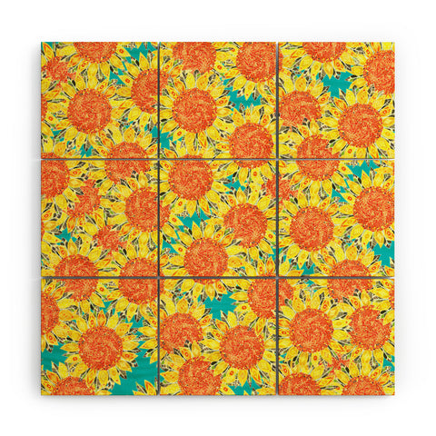 Sharon Turner Sunflower Field Wood Wall Mural