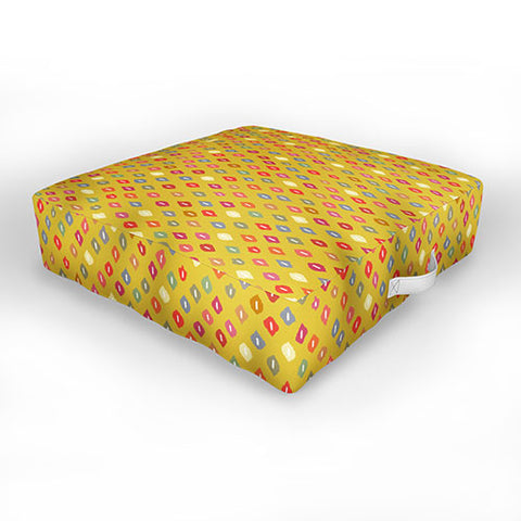 Sharon Turner Sunny Little Ikat Diamonds Outdoor Floor Cushion