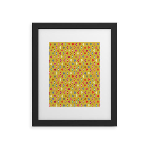 Sharon Turner Sunny Little Ikat Diamonds Framed Art Print