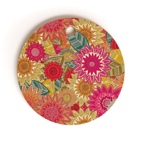 Sharon Turner Sunshine Garden Cutting Board Round