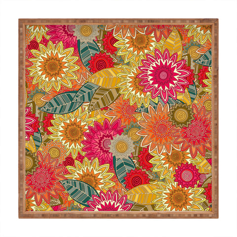Sharon Turner Sunshine Garden Square Tray