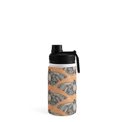 Sharon Turner swallowtail butterfly peach basalt Water Bottle