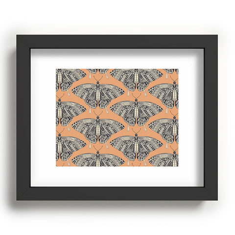 Sharon Turner swallowtail butterfly peach basalt Recessed Framing Rectangle
