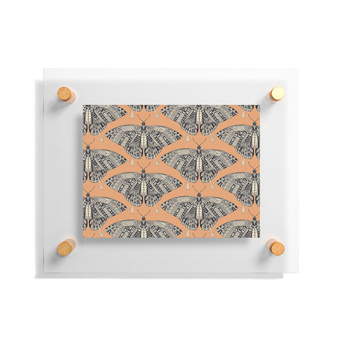 Sharon Turner swallowtail butterfly peach basalt Floating Acrylic Print