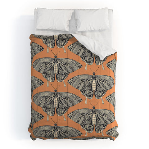 Sharon Turner swallowtail butterfly peach basalt Comforter