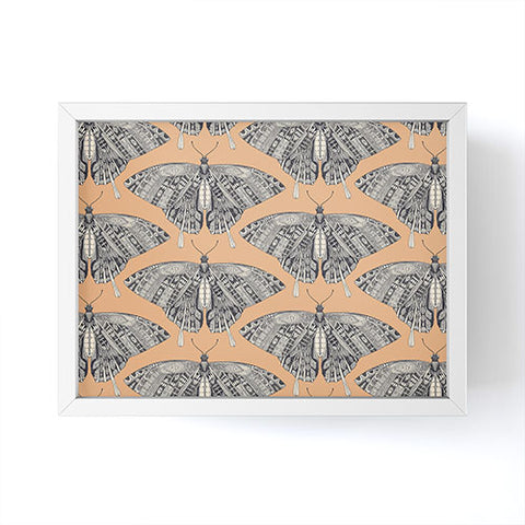 Sharon Turner swallowtail butterfly peach basalt Framed Mini Art Print