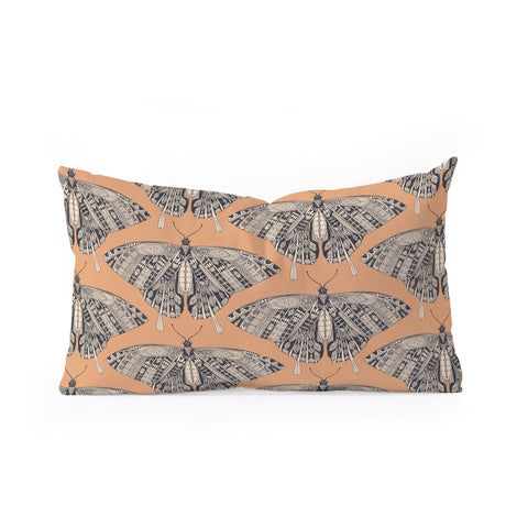 Sharon Turner swallowtail butterfly peach basalt Oblong Throw Pillow